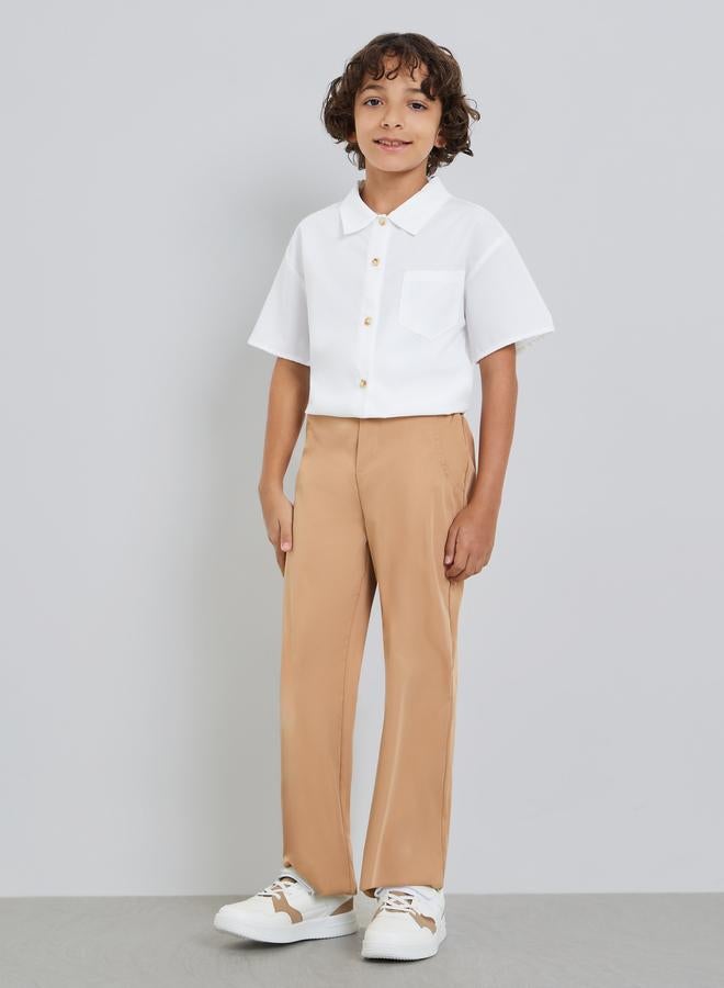 Styli Boys Off-White Short Sleeve Shirt - Image 1